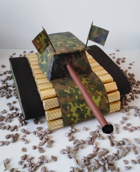 Pralinen Panzer zum Geburtstag